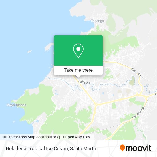 Mapa de Heladería Tropical Ice Cream