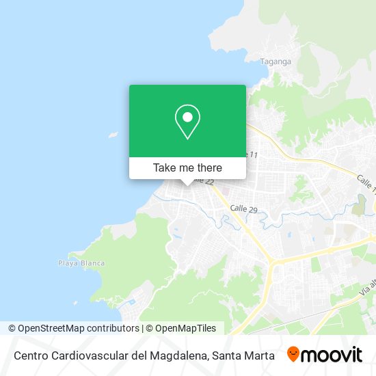 Mapa de Centro Cardiovascular del Magdalena