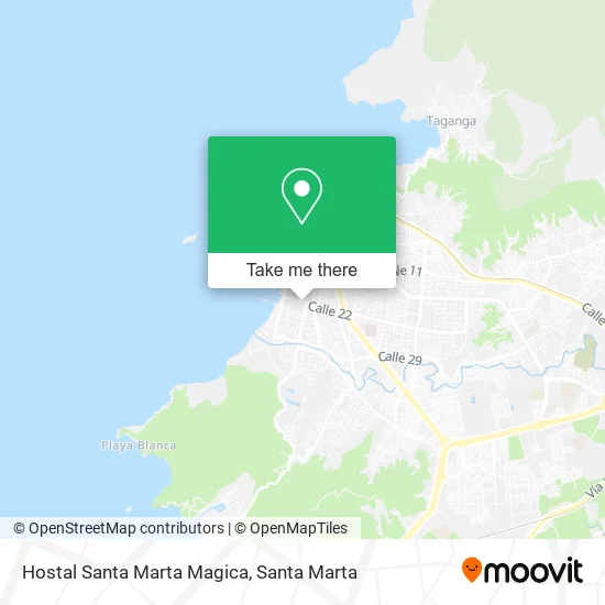 Hostal Santa Marta Magica map