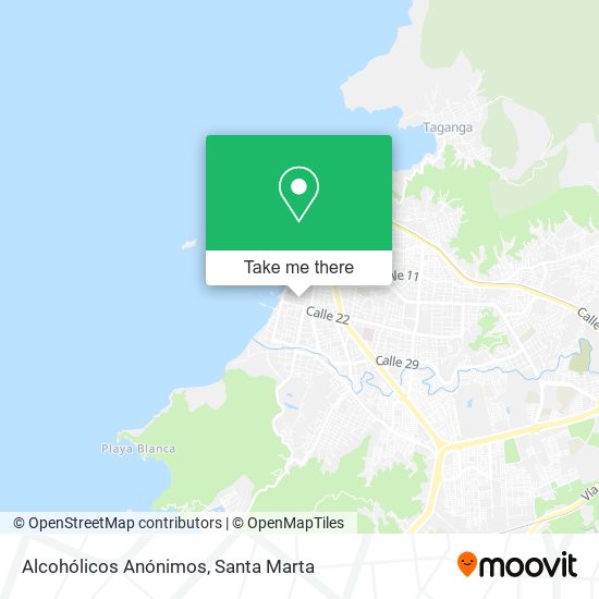 Alcohólicos Anónimos map