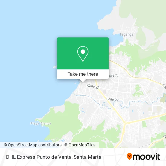 Mapa de DHL Express Punto de Venta