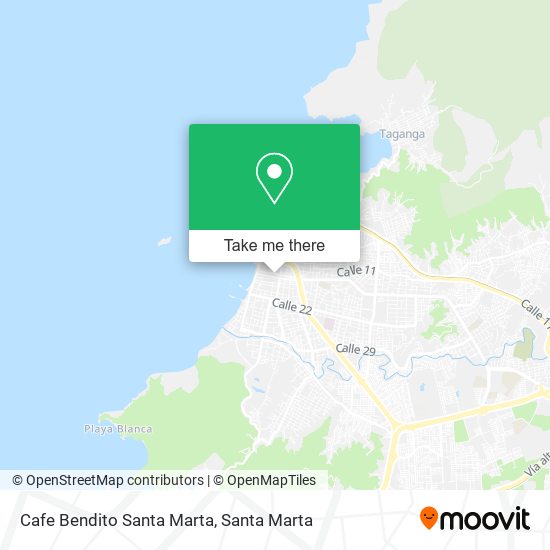 Cafe Bendito Santa Marta map