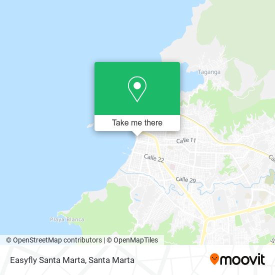 Mapa de Easyfly Santa Marta
