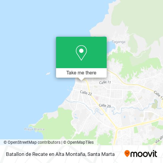 Mapa de Batallon de Recate en Alta Montaña
