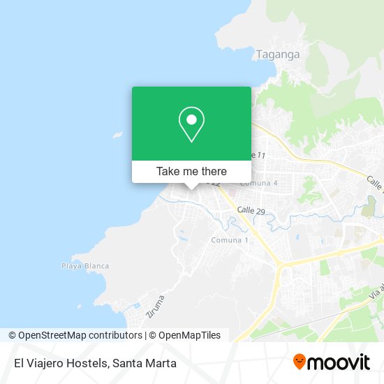 Mapa de El Viajero Hostels