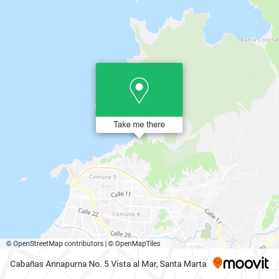 Cabañas Annapurna No. 5 Vista al Mar map