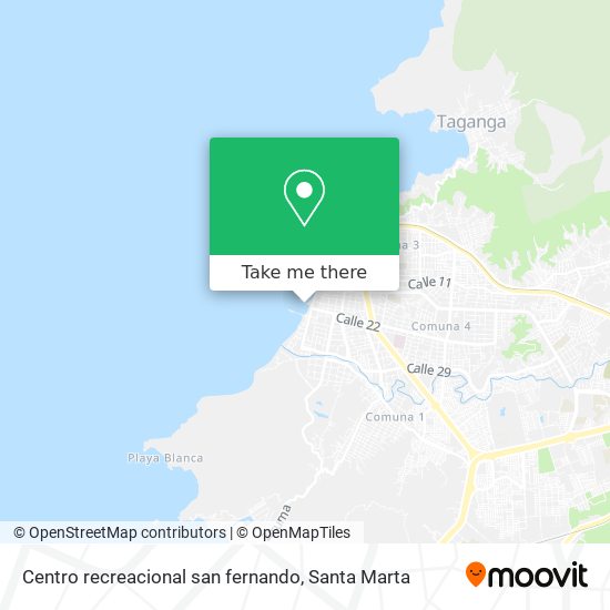 Centro recreacional san fernando map