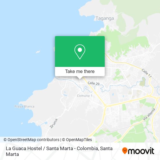 Mapa de La Guaca Hostel / Santa Marta - Colombia