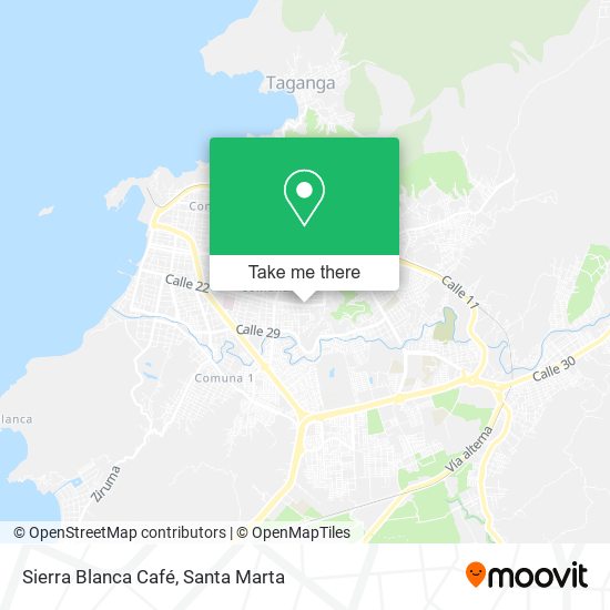 Mapa de Sierra Blanca Café