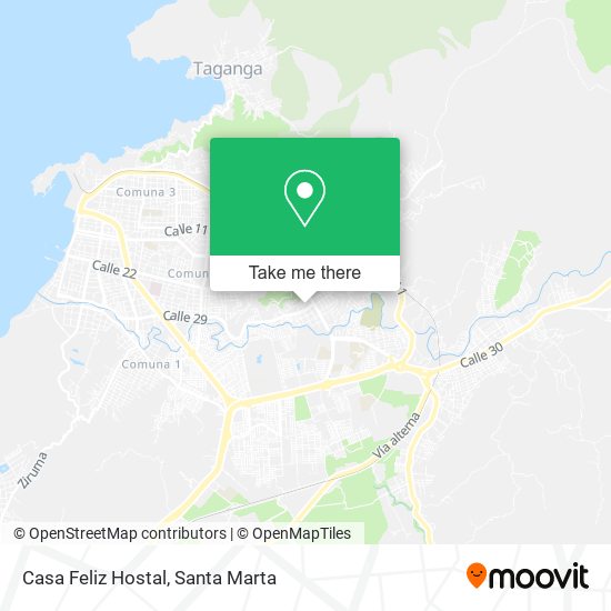 Mapa de Casa Feliz Hostal
