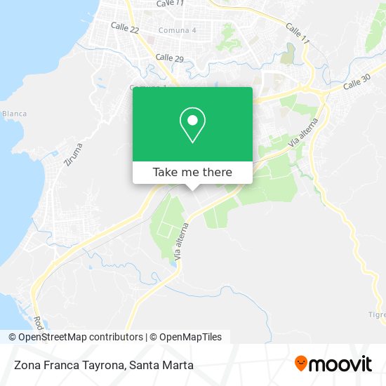 Zona Franca Tayrona map