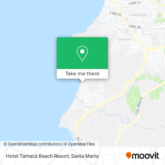 Hotel Tamacá Beach Resort map