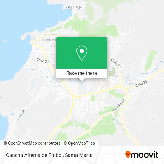 Mapa de Cancha Alterna de Fútbol