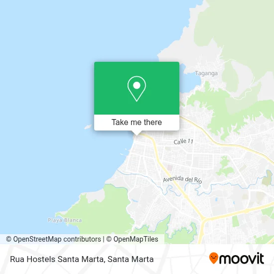 Rua Hostels Santa Marta map