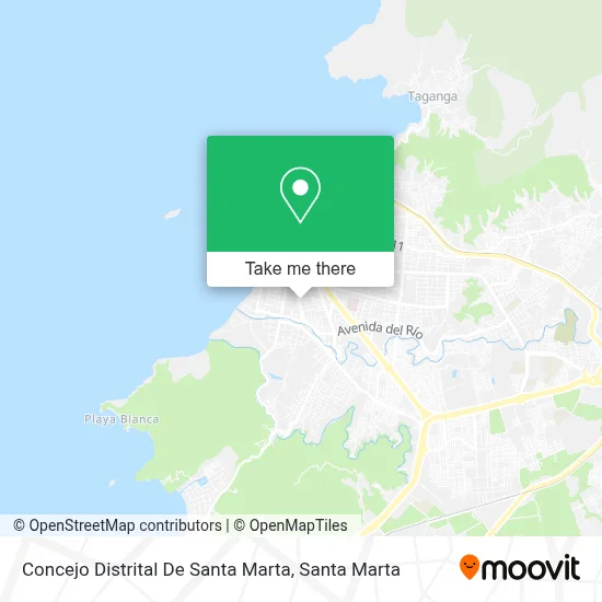 Concejo Distrital De Santa Marta map
