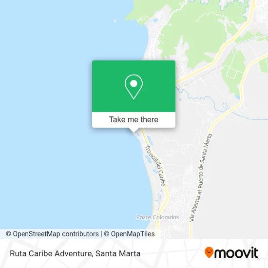 Ruta Caribe Adventure map