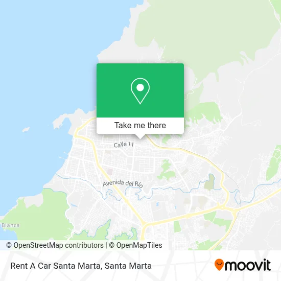 Rent A Car Santa Marta map