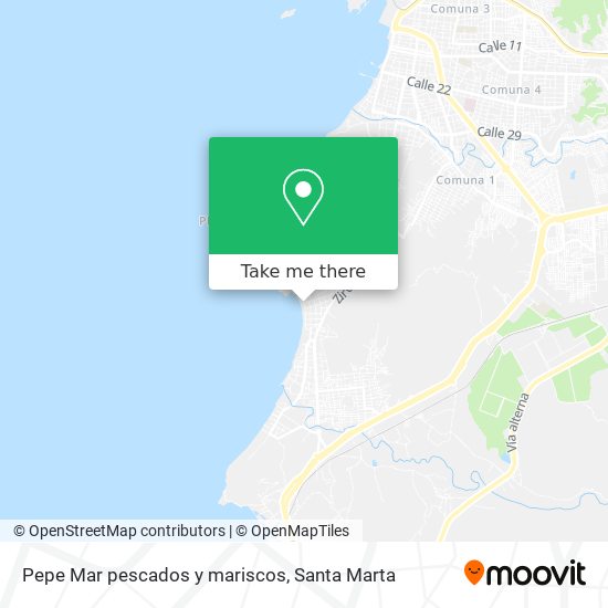 Pepe Mar pescados y mariscos map