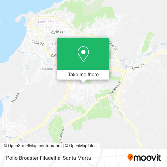 Mapa de Pollo Broaster Filadelfia