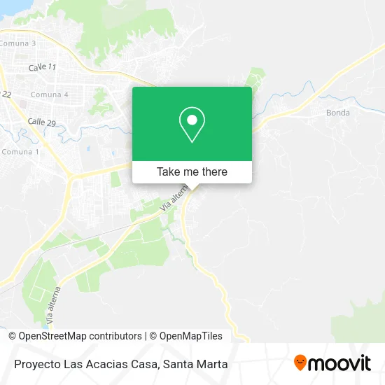 Mapa de Proyecto Las Acacias Casa