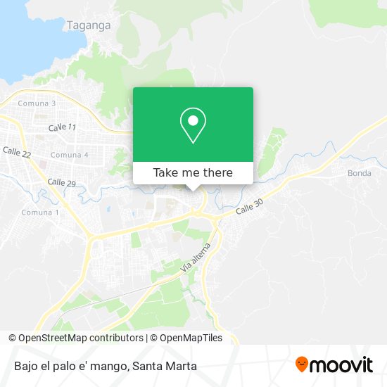 Mapa de Bajo el palo e' mango