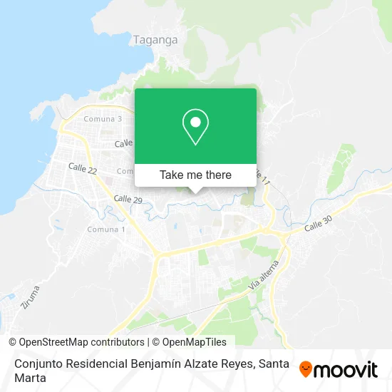 Mapa de Conjunto Residencial Benjamín Alzate Reyes