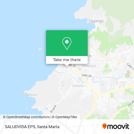 SALUDVIDA EPS map