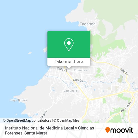 Instituto Nacional de Medicina Legal y Ciencias Forenses map