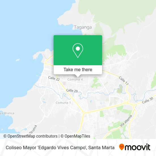 Mapa de Coliseo Mayor 'Edgardo Vives Campo'