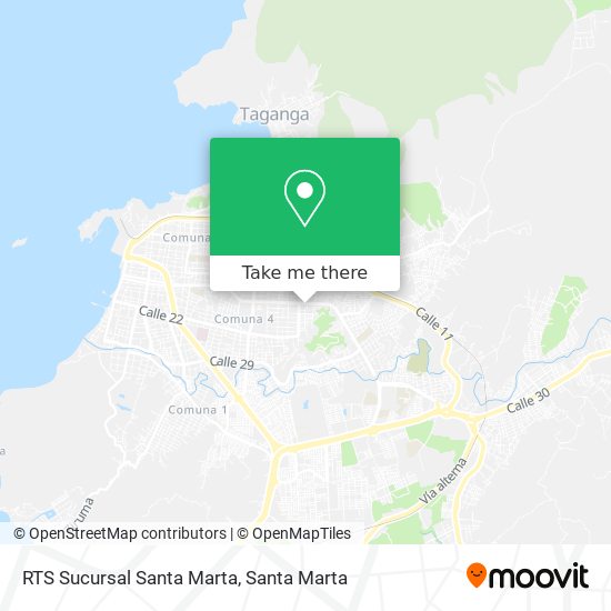 RTS Sucursal Santa Marta map