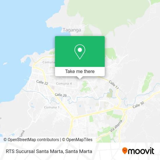 RTS Sucursal Santa Marta map