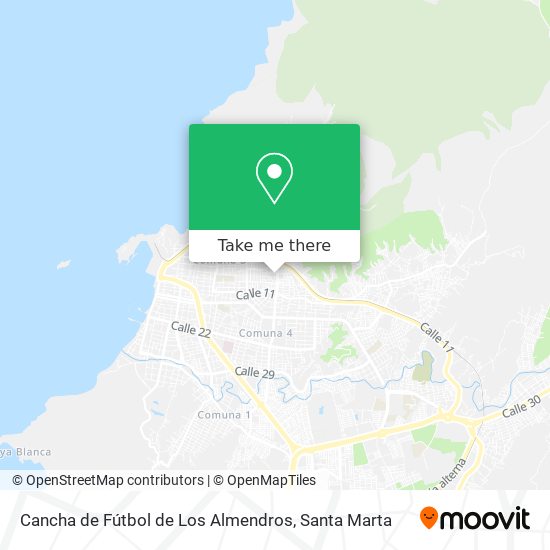 Cancha de Fútbol de Los Almendros map