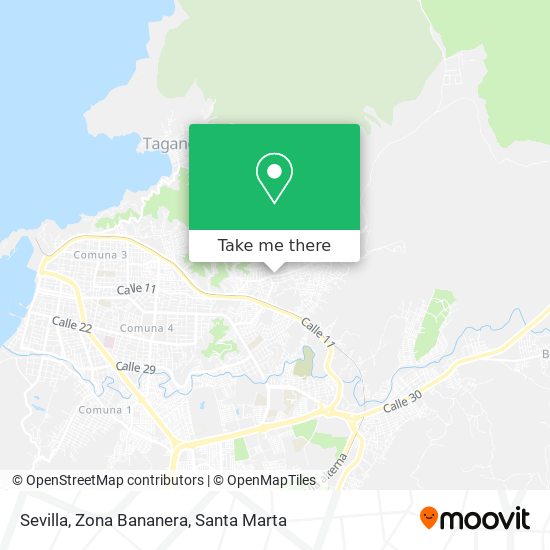 Sevilla, Zona Bananera map
