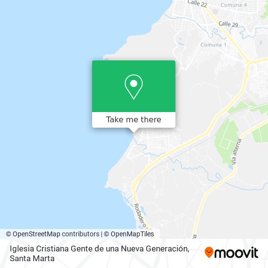 Mapa de Iglesia Cristiana Gente de una Nueva Generación