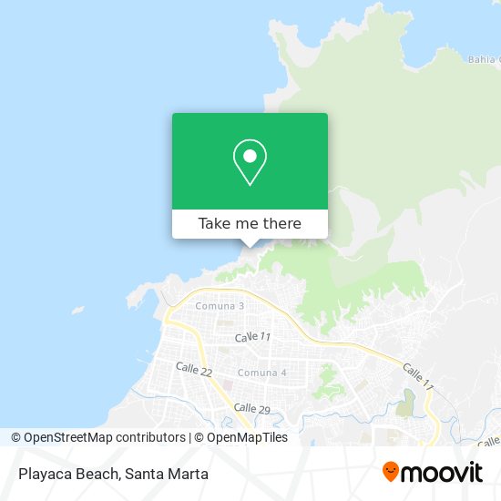 Playaca Beach map