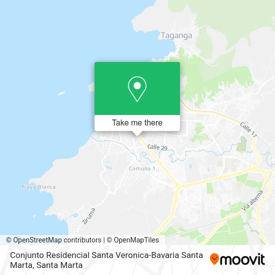 Mapa de Conjunto Residencial Santa Veronica-Bavaria Santa Marta