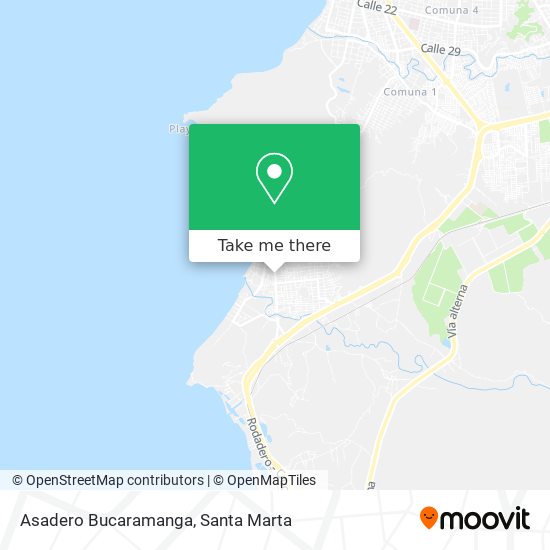 Asadero Bucaramanga map