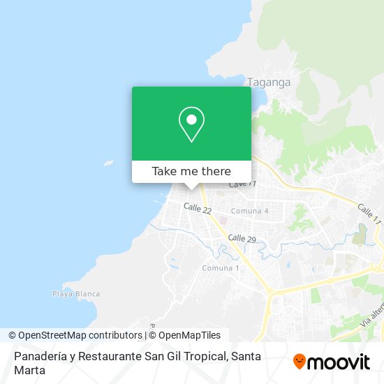 Mapa de Panadería y Restaurante San Gil Tropical