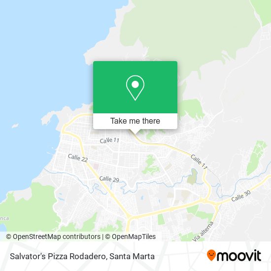 Salvator's Pizza Rodadero map