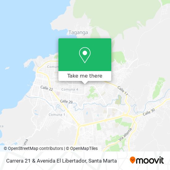 Mapa de Carrera 21 & Avenida El Libertador