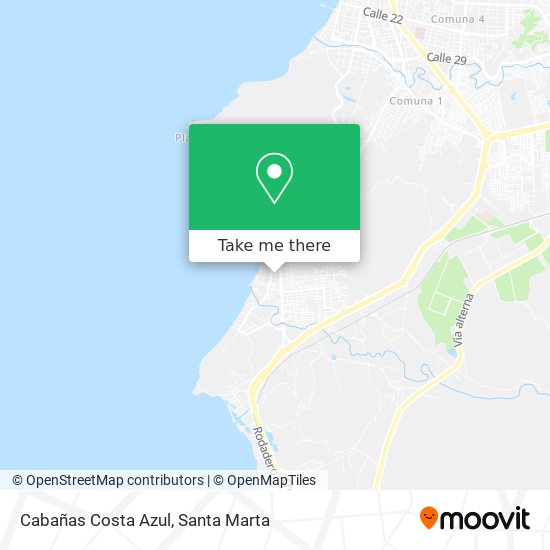 Cabañas Costa Azul map