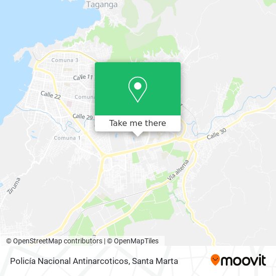 Policía Nacional Antinarcoticos map