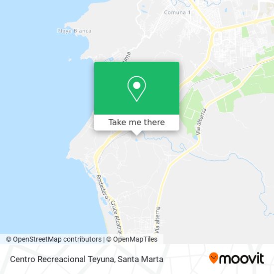 Mapa de Centro Recreacional Teyuna