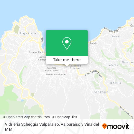 Mapa de Vidrieria Scheggia Valparaiso