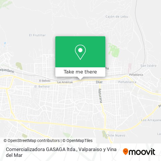 Mapa de Comercializadora GASAGA ltda.