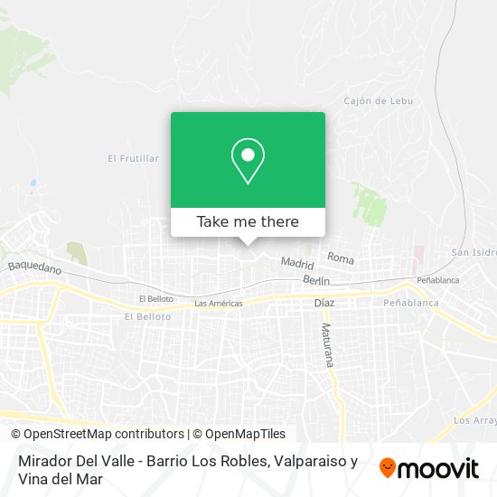 Mirador Del Valle - Barrio Los Robles map