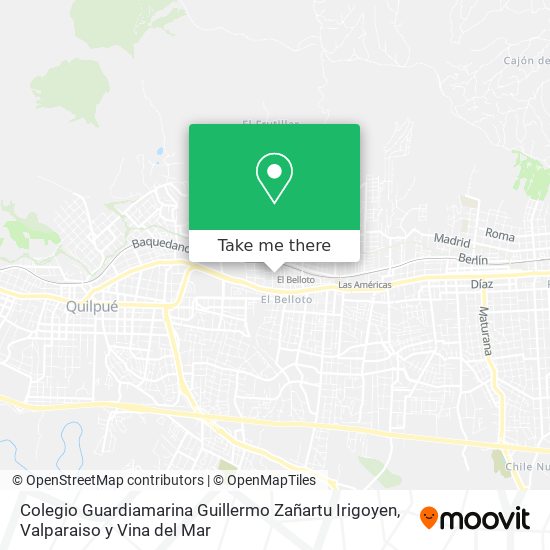 Colegio Guardiamarina Guillermo Zañartu Irigoyen map