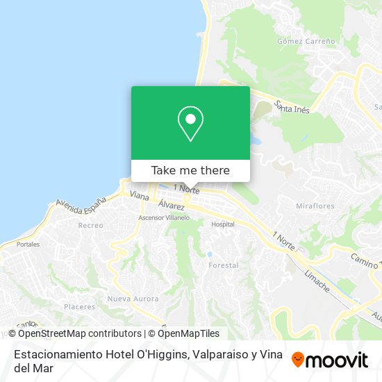 Estacionamiento Hotel O'Higgins map