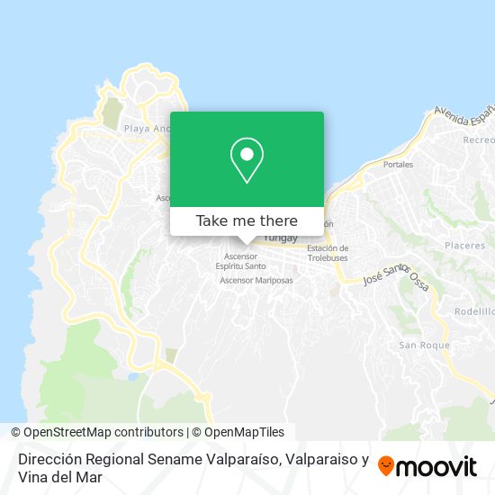 Dirección Regional Sename Valparaíso map