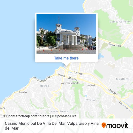 Mapa de Casino Municipal De Viña Del Mar